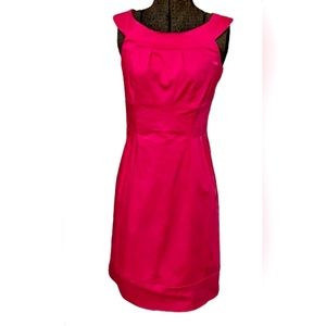 NWOT Calvin Klein,sz 4, hot pink sleeveless halter top style sheath dress.